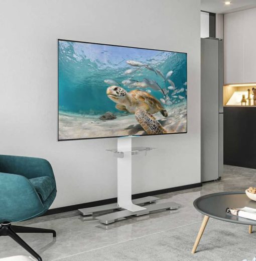 Salamander Designs Acadia XL White TV Mobile Stand - Image 9
