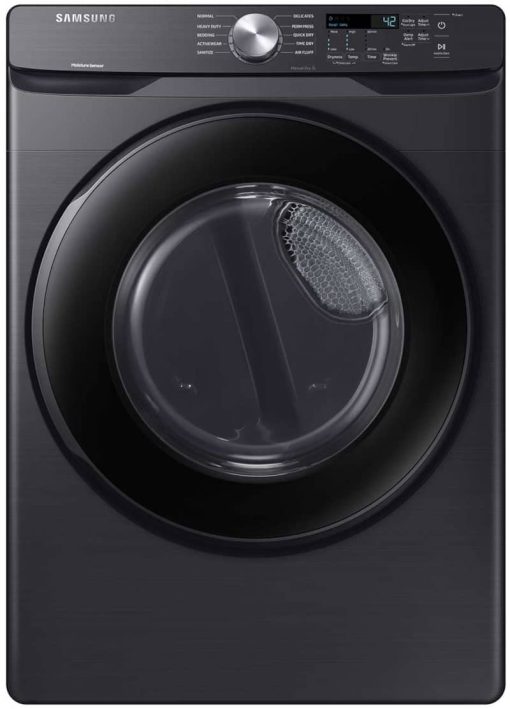 Samsung ADA 7.5 Cu. Ft. Fingerprint Resistant Black Stainless Steel Electric Dryer With Sensor Dry