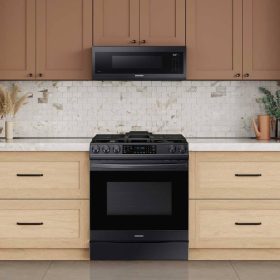 Samsung 1.1 Cu. Ft. Fingerprint Resistant Black Stainless Steel Smart SLIM Over-The-Range Microwave With 550 CFM Ventilation, Wi-Fi & Voice Control - Image 10