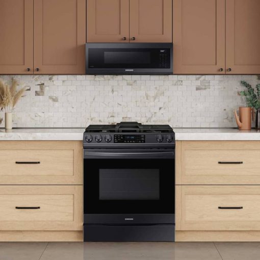 Samsung 1.1 Cu. Ft. Fingerprint Resistant Black Stainless Steel Smart SLIM Over-The-Range Microwave With 550 CFM Ventilation, Wi-Fi & Voice Control - Image 10