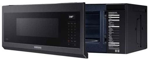 Samsung 1.1 Cu. Ft. Fingerprint Resistant Black Stainless Steel Smart SLIM Over-The-Range Microwave With 550 CFM Ventilation, Wi-Fi & Voice Control - Image 4