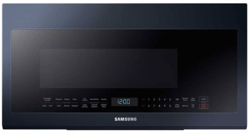 Samsung 2.1 Cu. Ft. Fingerprint Resistant Navy Steel BESPOKE Over-The-Range Microwave