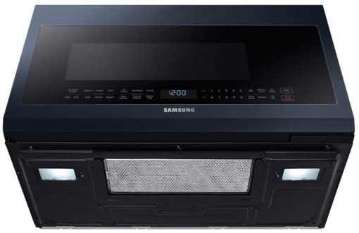 Samsung 2.1 Cu. Ft. Fingerprint Resistant Navy Steel BESPOKE Over-The-Range Microwave - Image 9