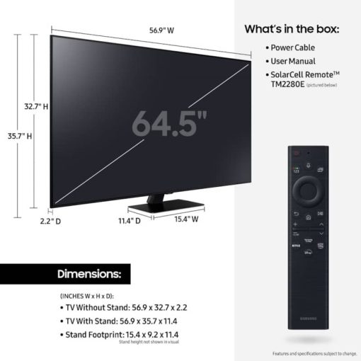 Samsung 65" Black Q80B QLED 4K Smart TV (2022) - Image 5