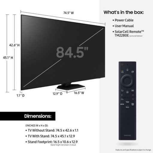 Samsung 85" Black QN85B Neo QLED 4K Smart TV (2022) - Image 11