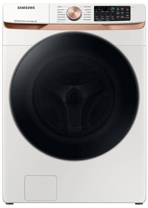 Samsung ADA 5 Cu. Ft. Ivory Extra Large Capacity Smart Front Load Washer With Super Speed Wash & Steam
