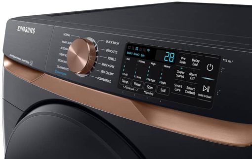 Samsung ADA 5 Cu. Ft. Brushed Black Extra Large Capacity Smart Front Load Washer With Super Speed Wash & Steam - Image 6