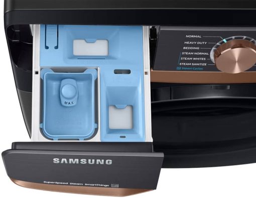Samsung ADA 5 Cu. Ft. Brushed Black Extra Large Capacity Smart Front Load Washer With Super Speed Wash & Steam - Image 7