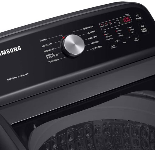 Samsung 4.9 Cu. Ft. Brushed Black Large Capacity Top Load Washer With ActiveWave Agitator And Deep Fill - Image 7