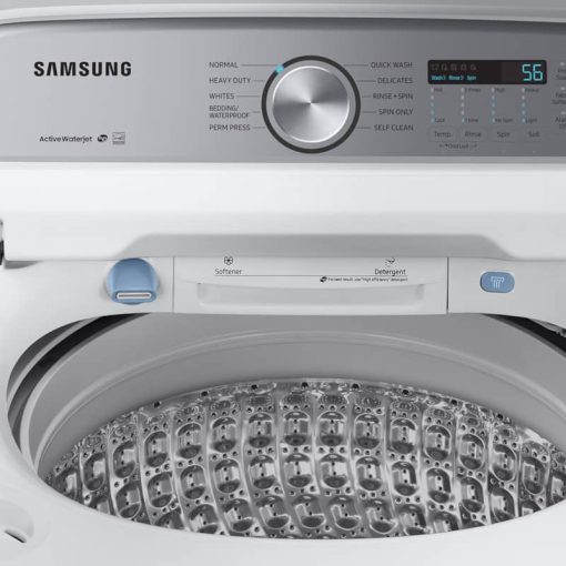 Samsung 4.9 Cu. Ft. White Top Load Washer With ActiveWare Agitator And Active WaterJet - Image 8