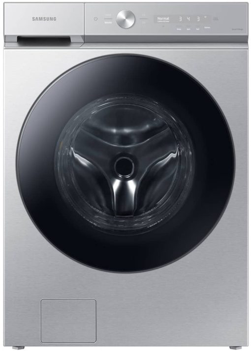 Samsung Bespoke 5.3 Cu. Ft. Silver Steel Ultra Capacity Front Load Washer With Super Speed Wash And AI Smart Dial