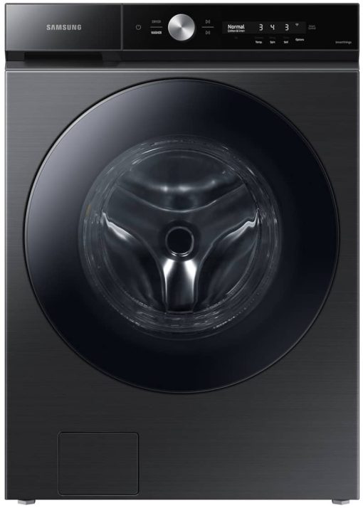 Samsung Bespoke 5.3 Cu. Ft. Brushed Black Ultra Capacity Front Load Washer With Super Speed Wash And AI Smart Dial