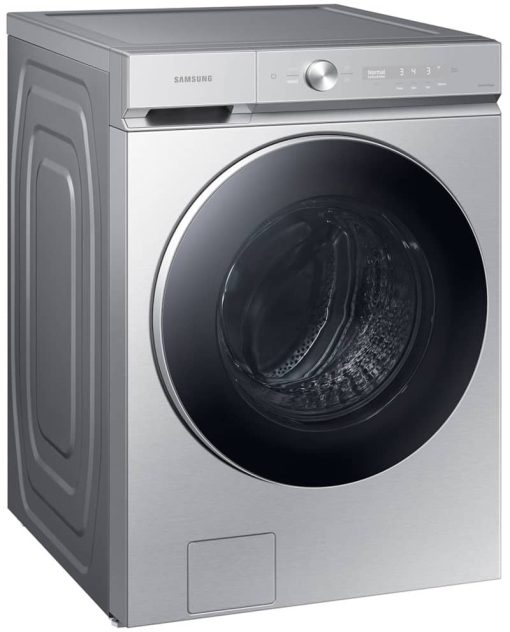 Samsung Bespoke 5.3 Cu. Ft. Silver Steel Ultra Capacity Front Load Washer With AI OptiWash And Auto Dispense - Image 3