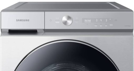 Samsung Bespoke 5.3 Cu. Ft. Silver Steel Ultra Capacity Front Load Washer With AI OptiWash And Auto Dispense - Image 5