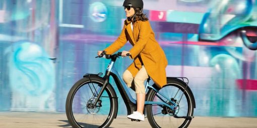 Serial 1 RUSH/CTY Step-Thru  Serene Blue/Matte Black Large Electric Bike - Image 3