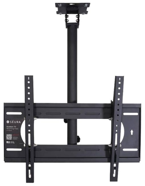 Seura Black Outdoor 42"- 86" TV Ceiling Mount