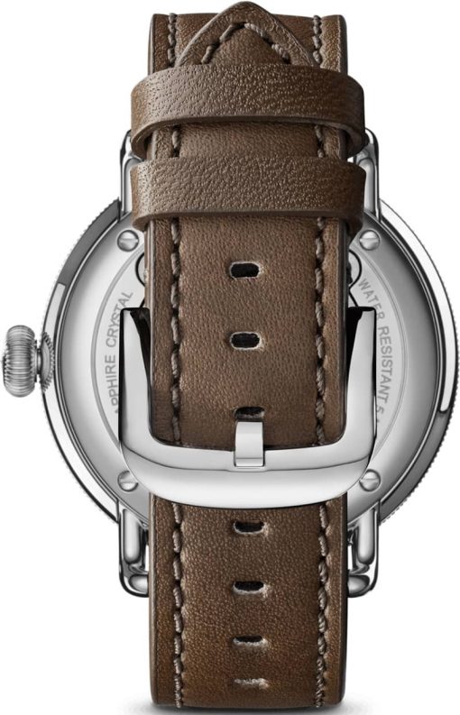 Shinola The Canfield Alabaster Dial Brown Leather Watch, 43mm - Image 7