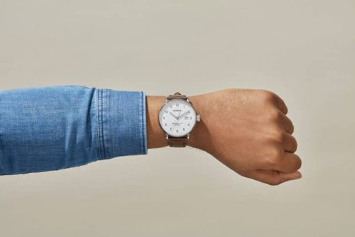 Shinola The Canfield Alabaster Dial Brown Leather Watch, 43mm - Image 8