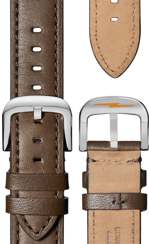 Shinola The Canfield Alabaster Dial Brown Leather Watch, 43mm - Image 5