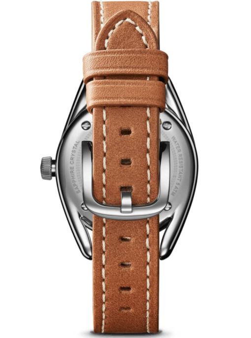 Shinola The Derby White Dial Watch, Cognac Leather Strap, 30mm - Image 5