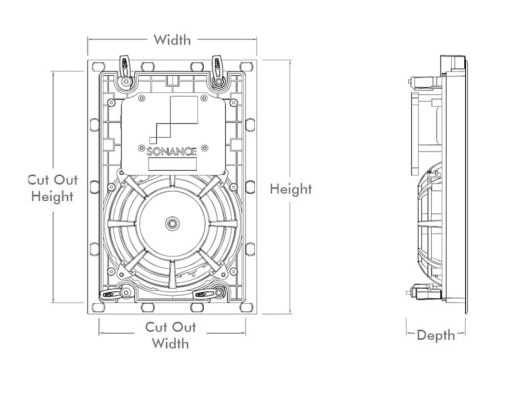Sonance Visual Performance Series In-Wall Square Speakers (Pair) - Image 5