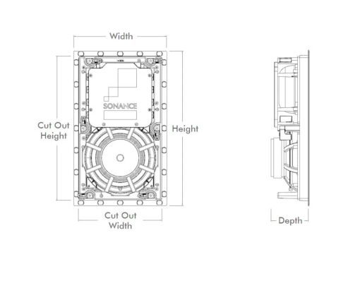 Sonance Visual Performance Series In-Wall Rectangle Speakers (Pair) - Image 5