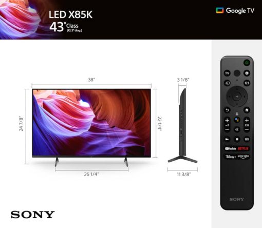 Sony 43" X85K 4K HDR LED TV With Smart Google TV (2022) - Image 10