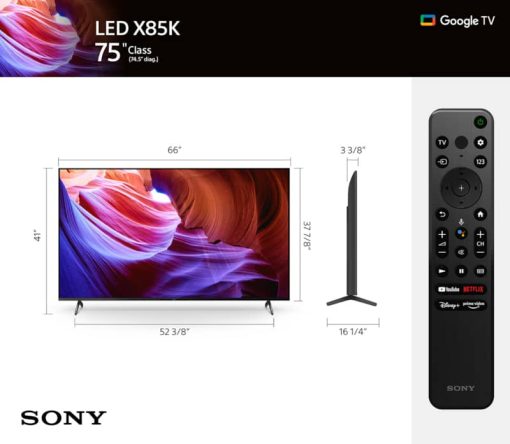 Sony 75" X85K 4K HDR LED TV With Smart Google TV (2022) - Image 10