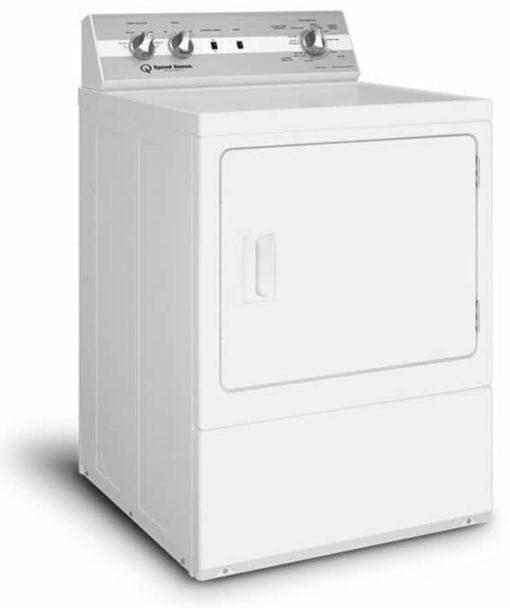 Speed Queen ADA 7 Cu. Ft. White Sanitizing Gas Dryer With Extended Tumble - Image 3