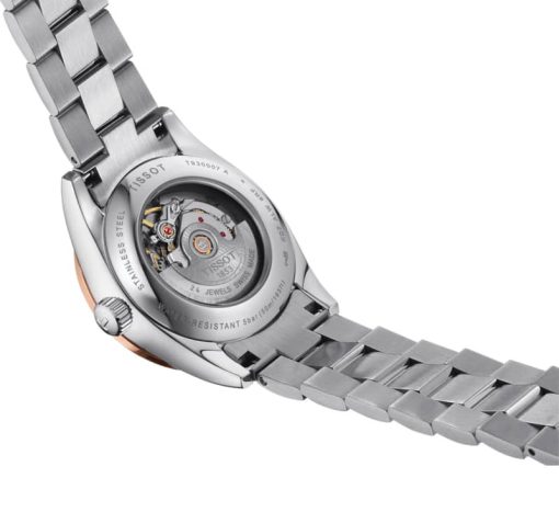 Tissot T-My Lady Automatic 18K Rose Gold Silver Dial & Bracelet Watch, 29mm - Image 5