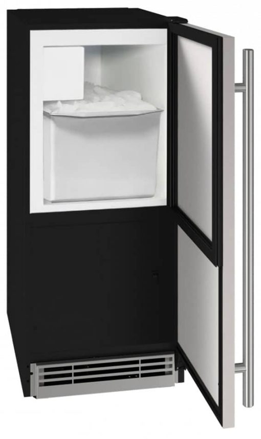 U-Line 1 Class 15" Stainless Solid Crescent Ice Maker - Image 2