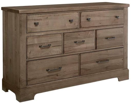 Vaughan-Bassett Cool Rustic Stone Grey 7 Drawer Dresser