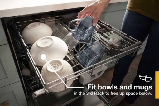 Whirlpool 24" Fingerprint Resistant Black Stainless Dishwasher With 3rd Rack & Large Capacity - Image 9