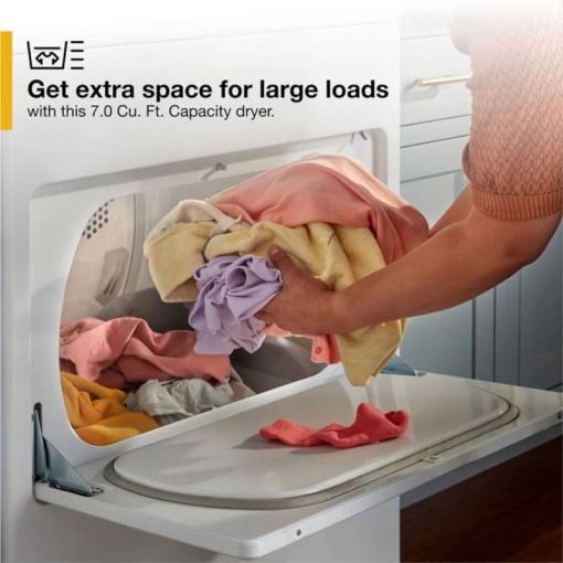 Whirlpool 7 Cu. Ft. White Moisture Sensing Electric Dryer - Image 8
