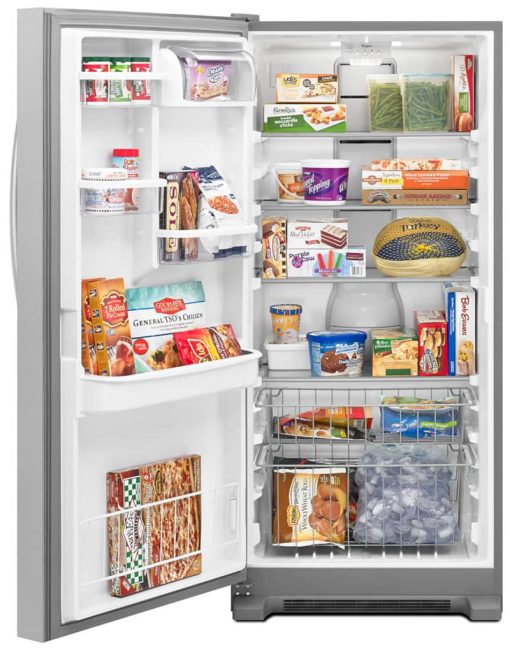 Whirlpool 18 Cu. Ft. SideKicks Stainless Steel All-Freezer With Fast Freeze - Image 3