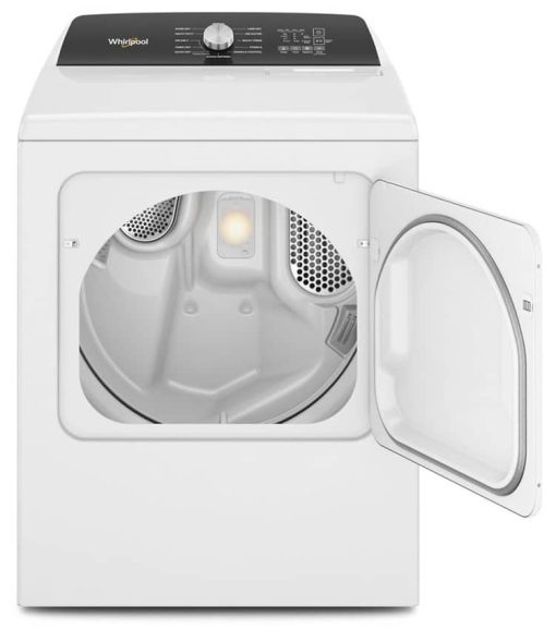 Whirlpool 7 Cu. Ft. White Moisture Sensing Gas Dryer With Steam - Image 2