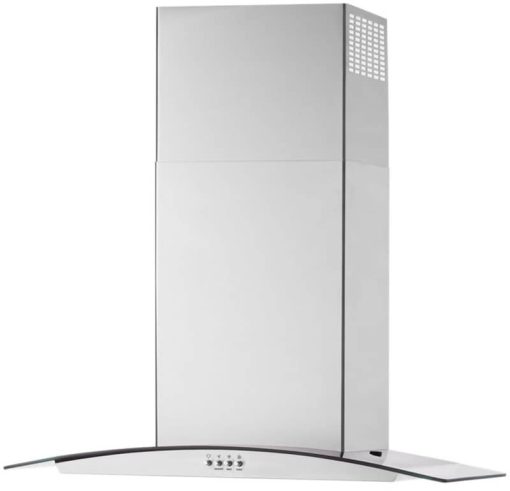 Whirlpool 30" Stainless Steel Curved Glass Wall Mount Range Hood - Image 2