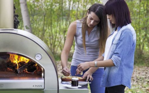 Alfa 4 Pizze Copper Top Wood Fired Pizza Oven With Base - Image 3