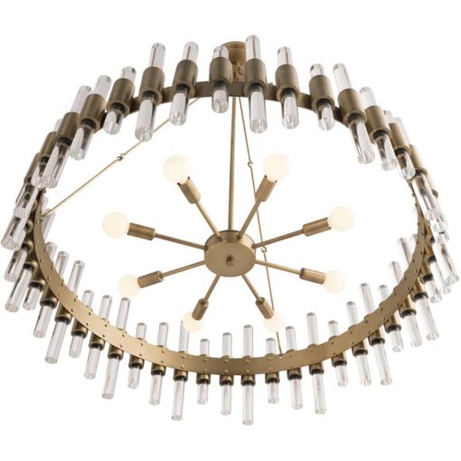 Arteriors Haskell Antique Brass Chandelier Ceiling Light - Image 4