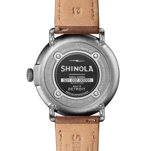 Shinola The Runwell Dark Gray Dial Tan Leather Watch, 47mm - Image 6