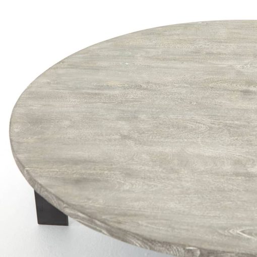 Four Hands Theory Collection Charcoal Round Coffee Table With Iron - Image 8