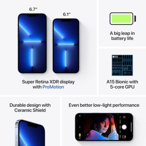 Apple 1TB Sierra Blue iPhone 13 Pro Max Cellular Phone - Image 6