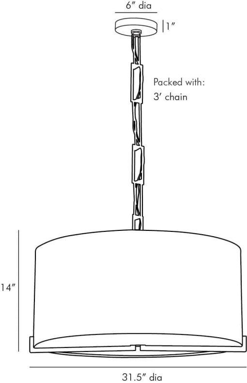 Arteriors Ray Booth Collection Versa Pendant - Image 8