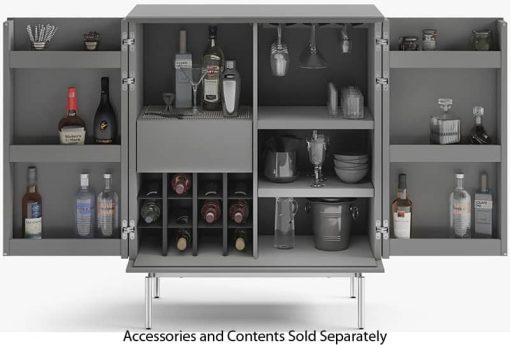 BDI Tanami 7120 Fog Gray Bar Cabinet - Image 5