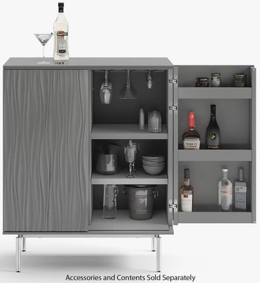 BDI Tanami 7120 Fog Gray Bar Cabinet - Image 3