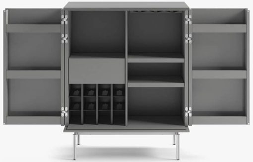 BDI Tanami 7120 Fog Gray Bar Cabinet - Image 4