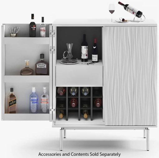 BDI Tanami 7120 Satin White Bar Cabinet - Image 3