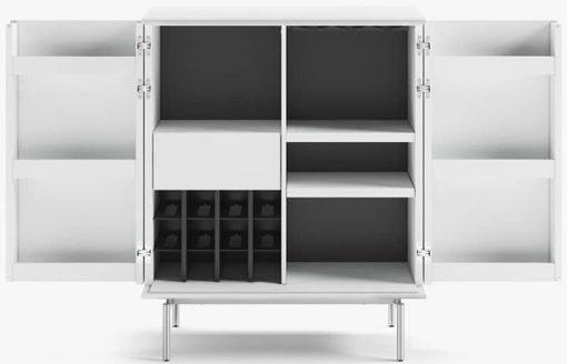 BDI Tanami 7120 Satin White Bar Cabinet - Image 4