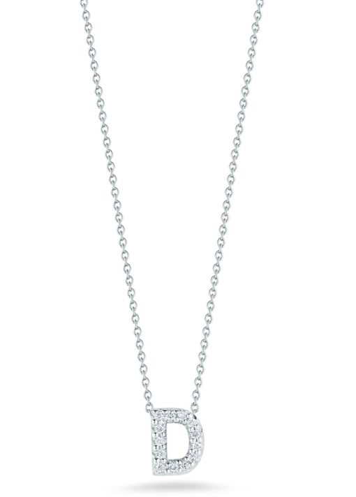 Roberto Coin 18K Love Letter 'D' Pendant With Diamonds