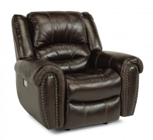 Flexsteel Town Barolo Leather Power Recliner With Power Headrest